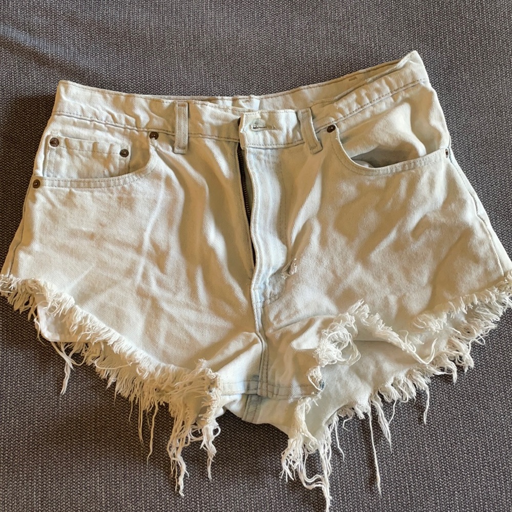 Vintage Distressed Denim Cutoff Shorts